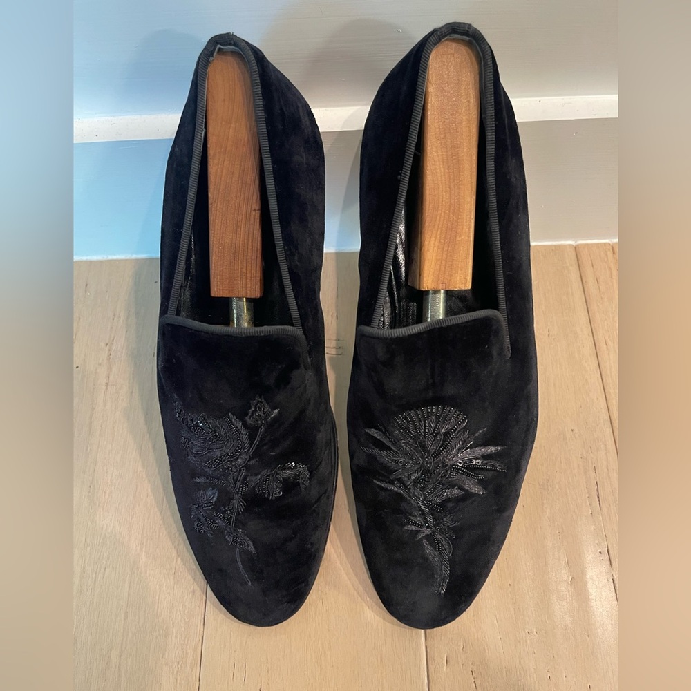 Men's Alexander McQueen Black Sequin Loafers